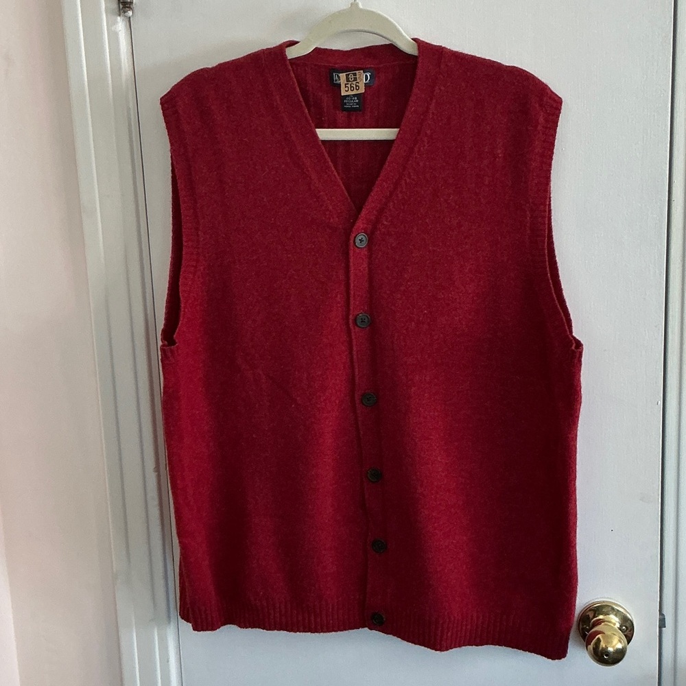 Lands' End Red Men's Sweater Vest XL